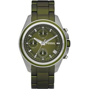 Horlogeband Fossil ES2917 Staal Groen 18mm